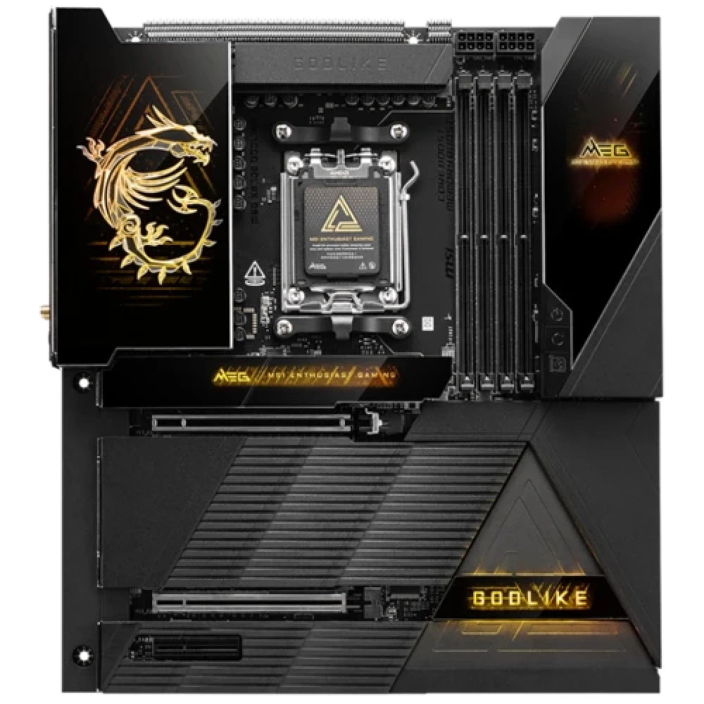 Матплата MSI MEG X870E Godlike, AM5, E-ATX, 4DDR-5, 2хPCI-Ex16, 4SATA, 5xM.2 ,2xUSB-C, 18USB
