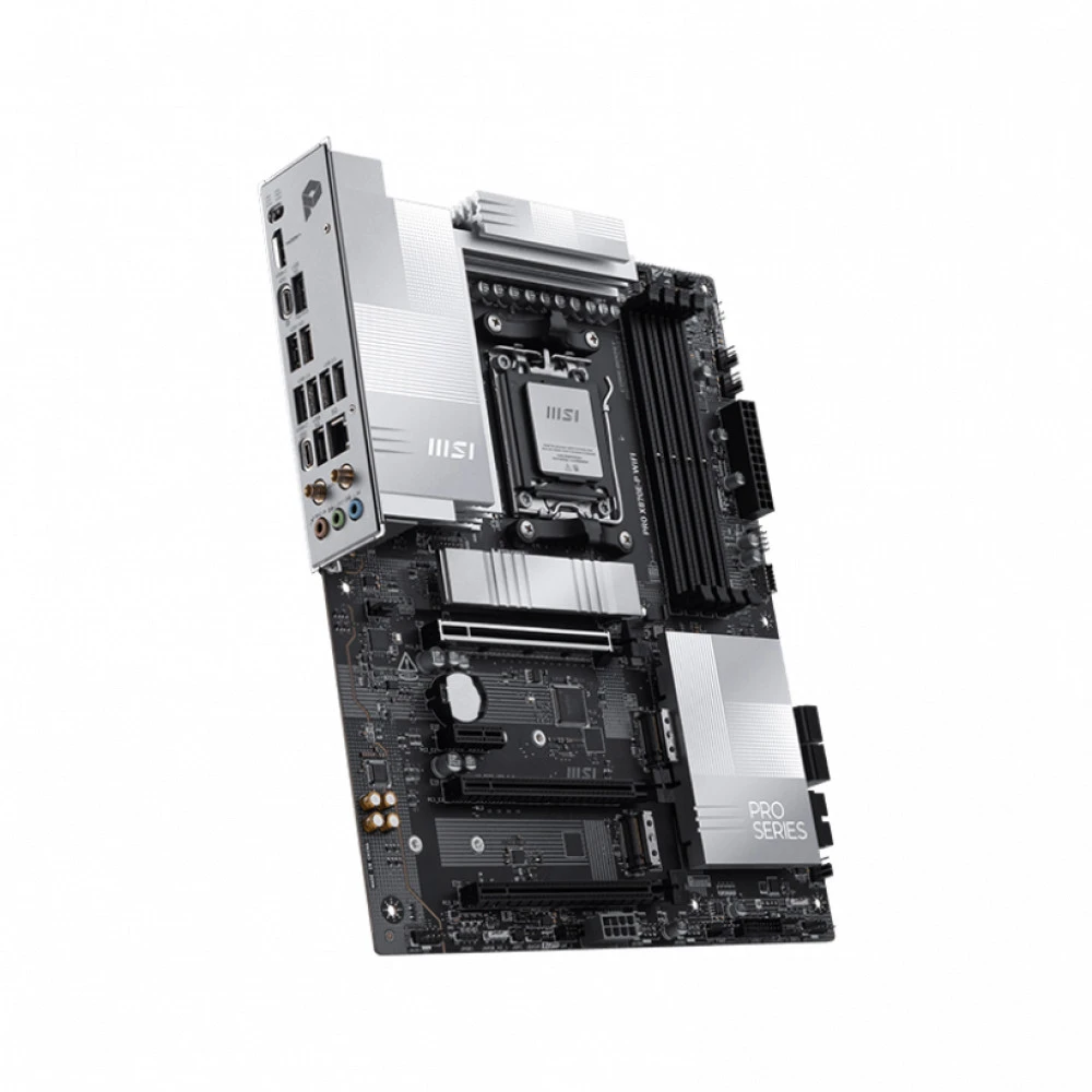 Матплата MSI PRO X870E-P WiFi, AM5, ATX, 4DDR-5, 3хPCI-Ex16, 4SATA, 3xM.2, HDMI, 2xUSB-C, 11USB — 3