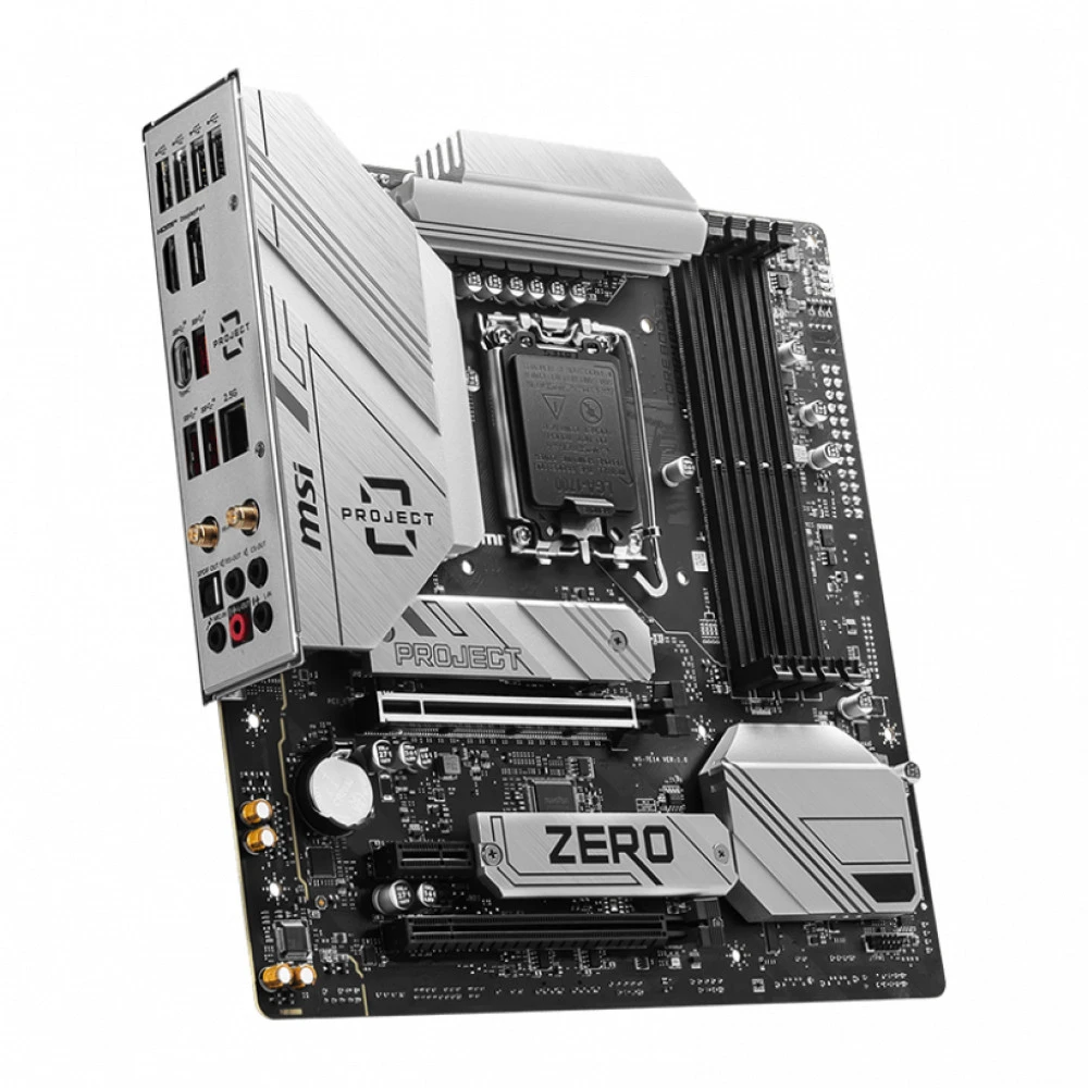 Матплата MSI B760M Project Zero, iZ790, S1700, mATX, 4DDR-5, 2хPCI-Ex16, 4SATA, 2xM.2, HDMI,DP,15USB — 2