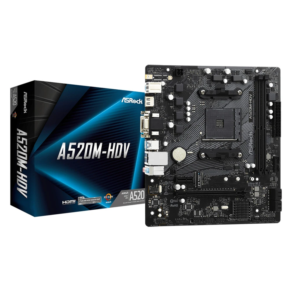 Материнская плата ASRock A520M-HDV, AM4 — 3