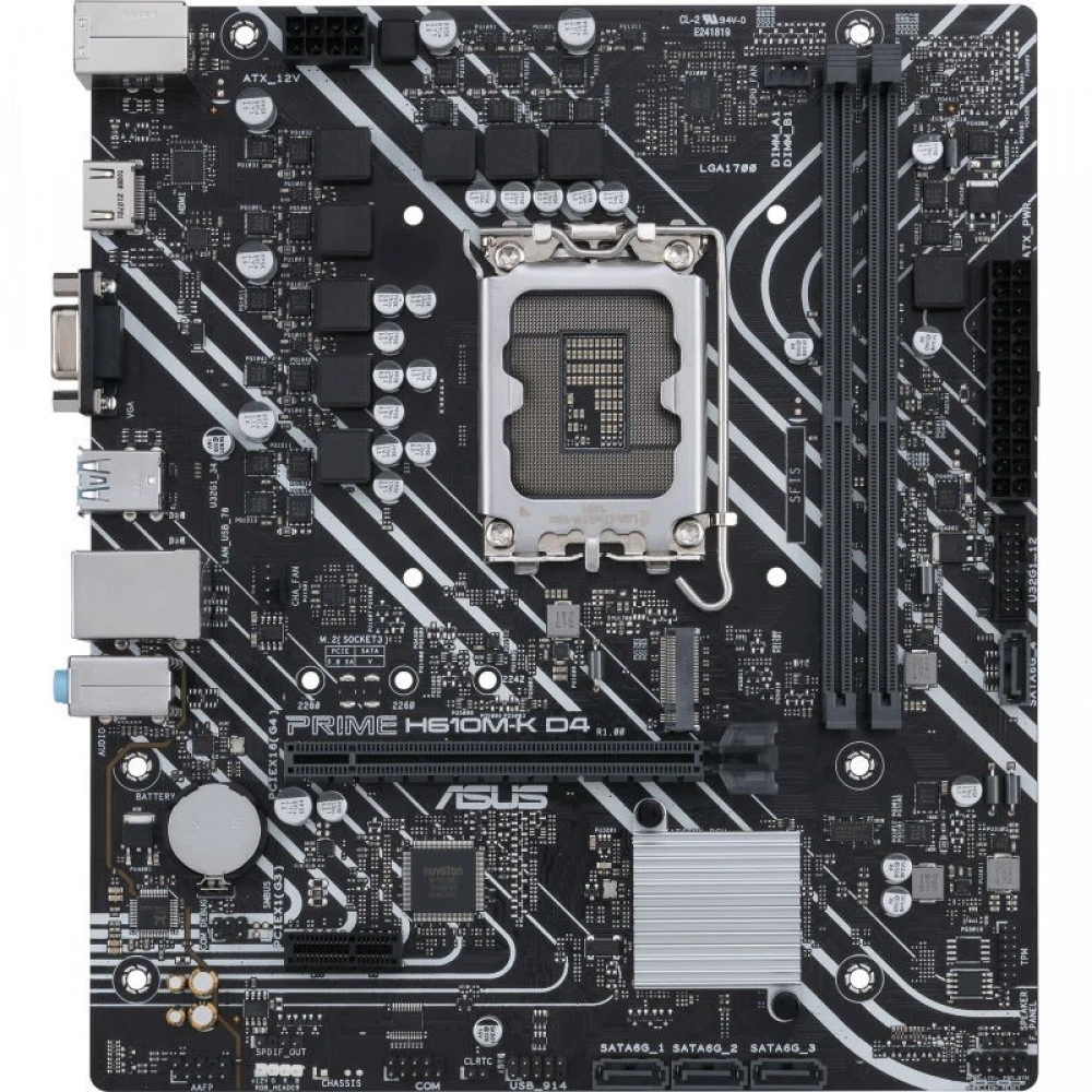 Материнская плата ASUS Prime H610M-K D4, LGA1700 — 2