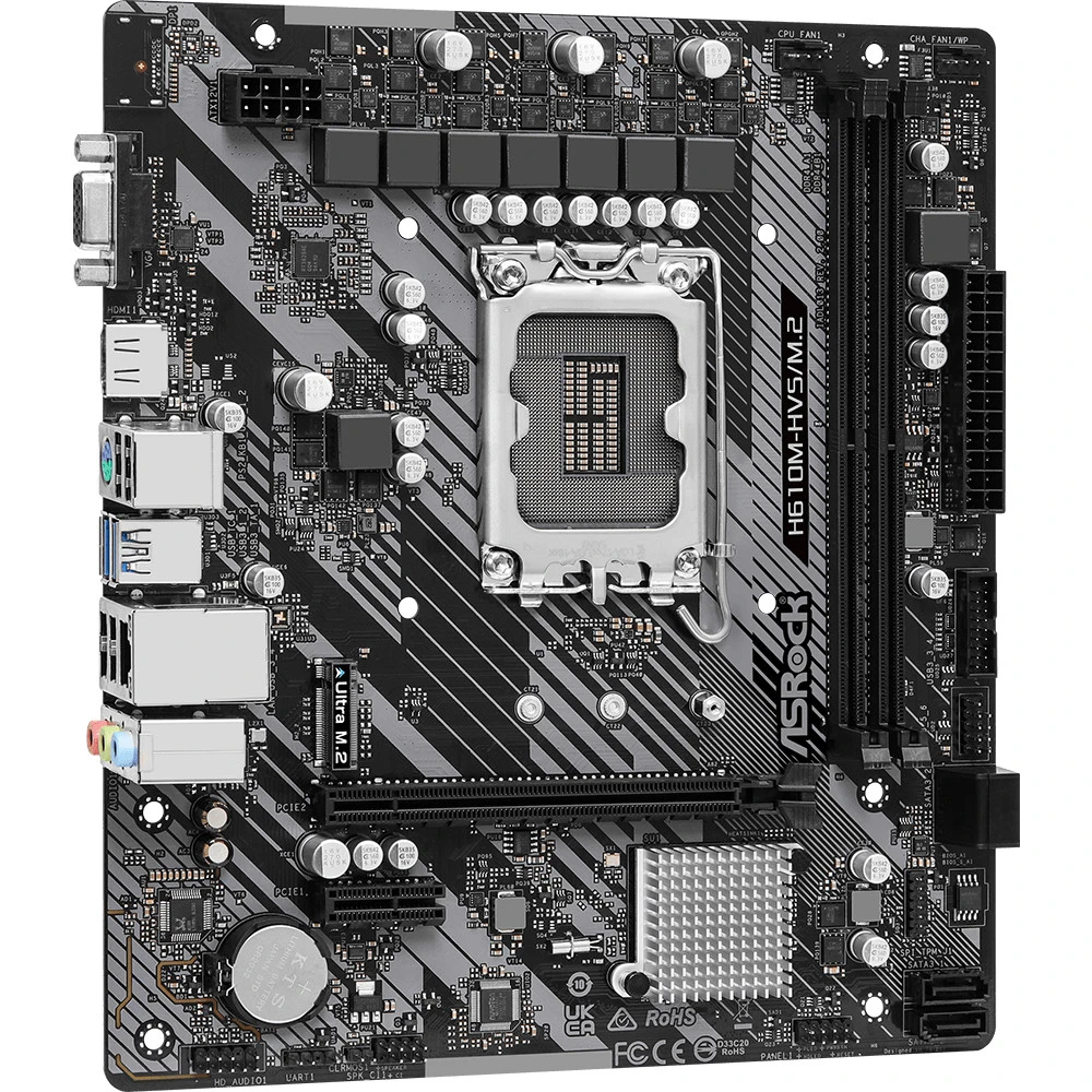Материнская плата ASRock H610M-HVS/M2 R2.0, LGA1700
