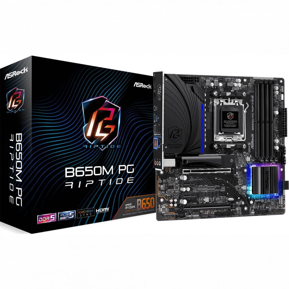 Материнская плата ASRock B650M PG Riptide, AM5 — 5