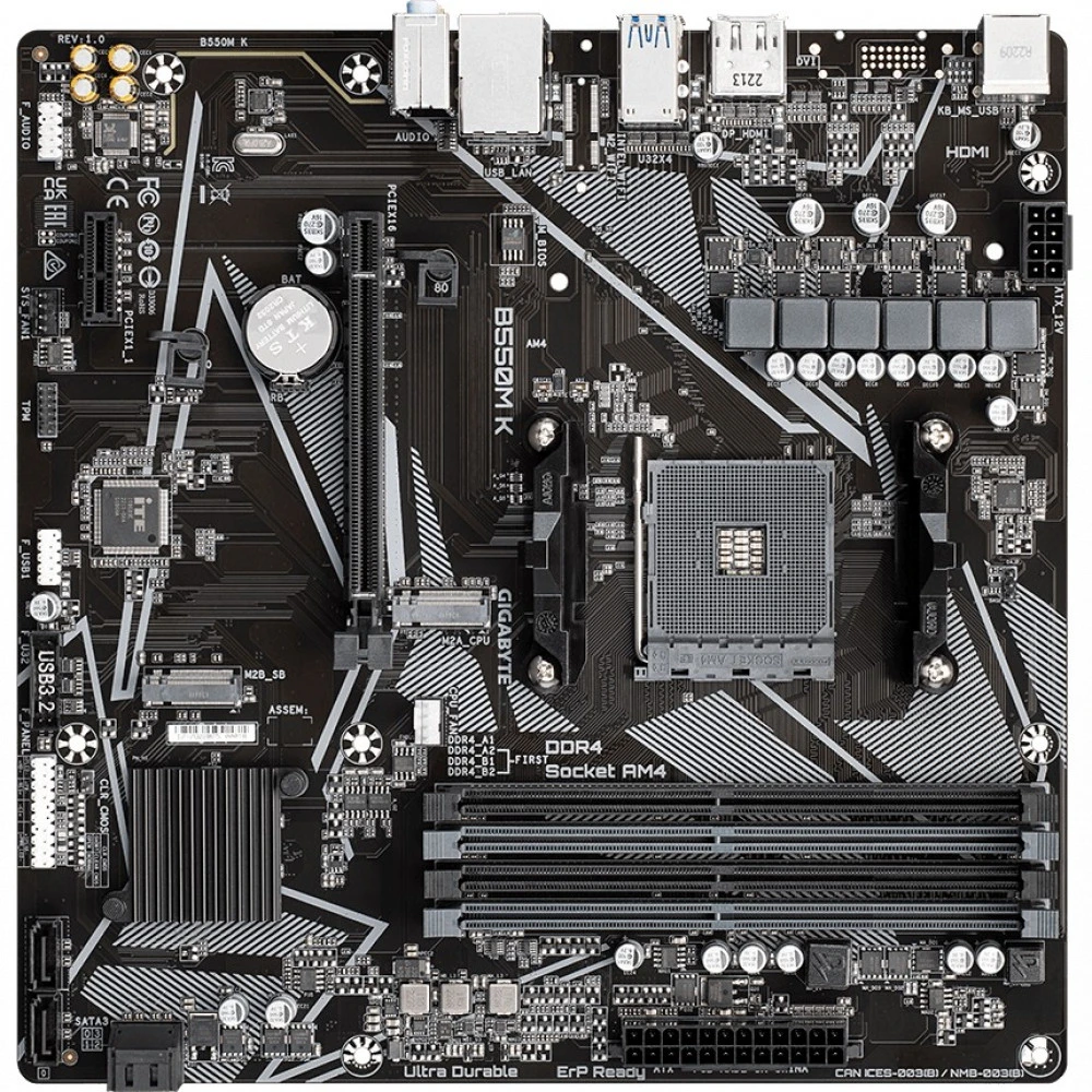 Материнская плата Gigabyte B550M K, AM4 — 3