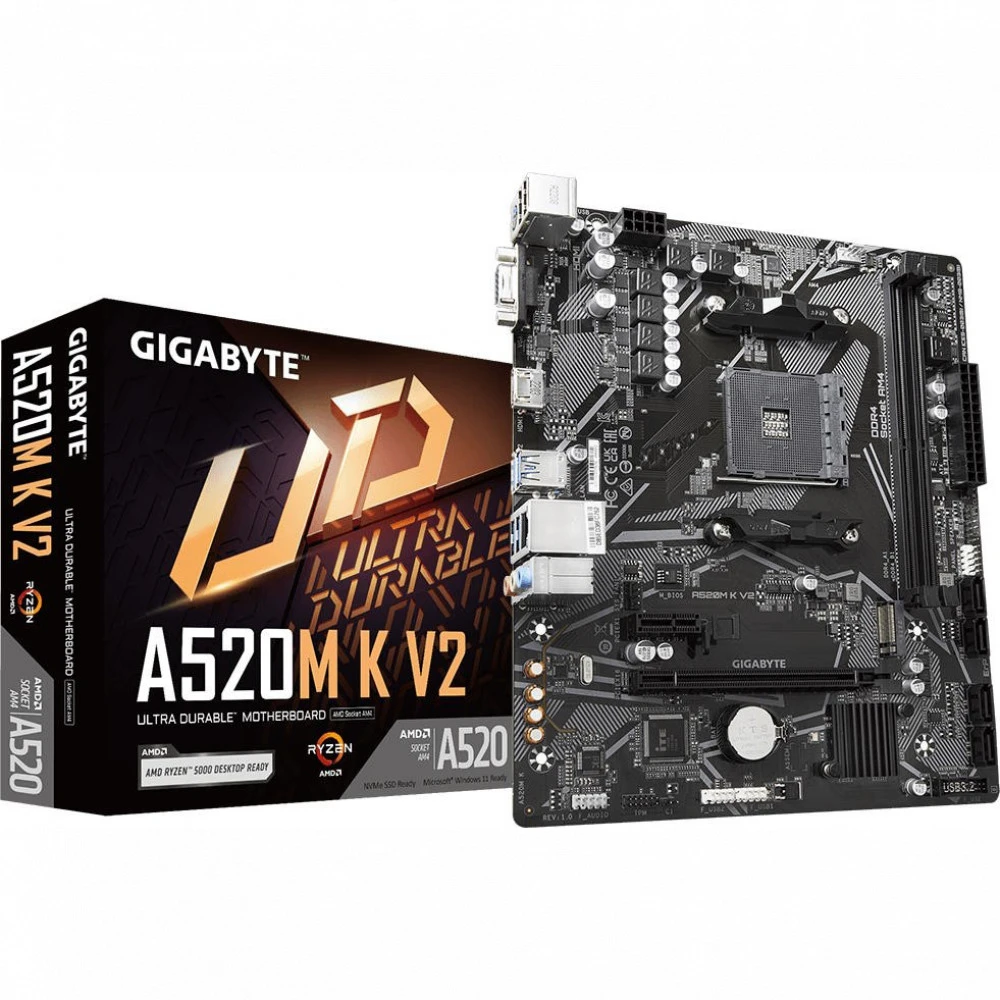 Материнская плата Gigabyte A520M K V2, AM4 — 5