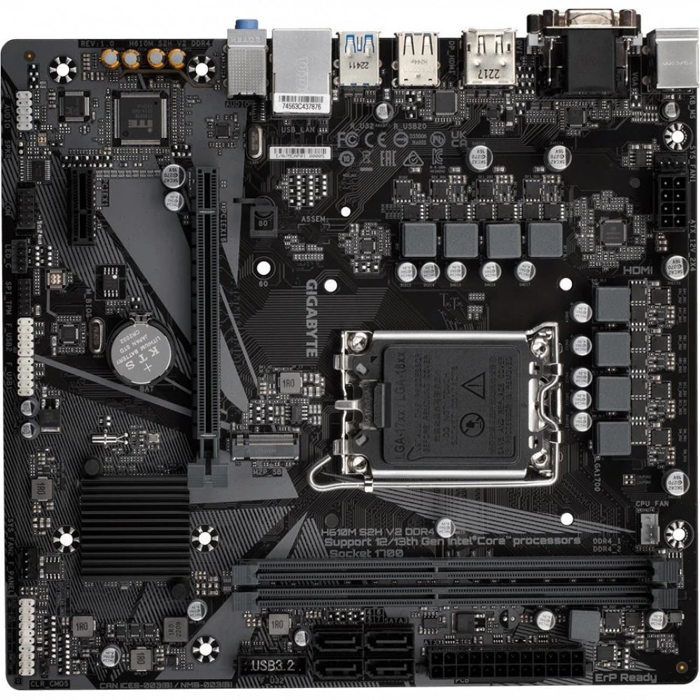 Материнская плата Gigabyte H610M S2H V2 DDR4, LGA1700 — 4