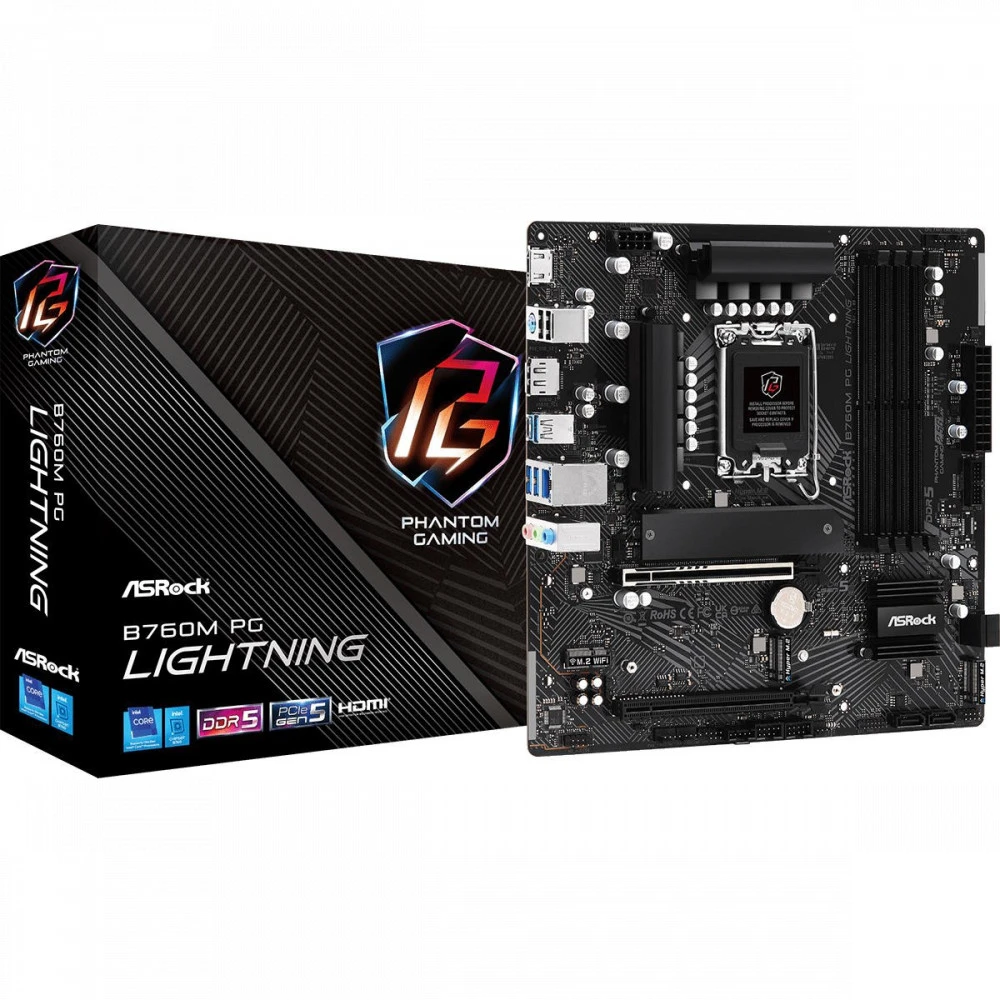 Материнская плата ASRock B760M PG Lighting, LGA1700 — 5