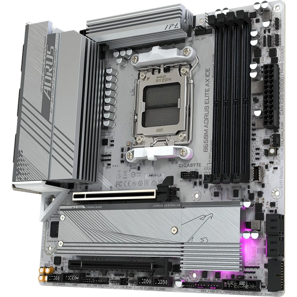 Материнская плата Gigabyte B650M Aorus Elite AX ICE, AM5 — 3