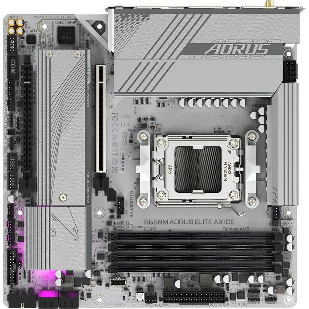 Материнская плата Gigabyte B650M Aorus Elite AX ICE, AM5 — 4