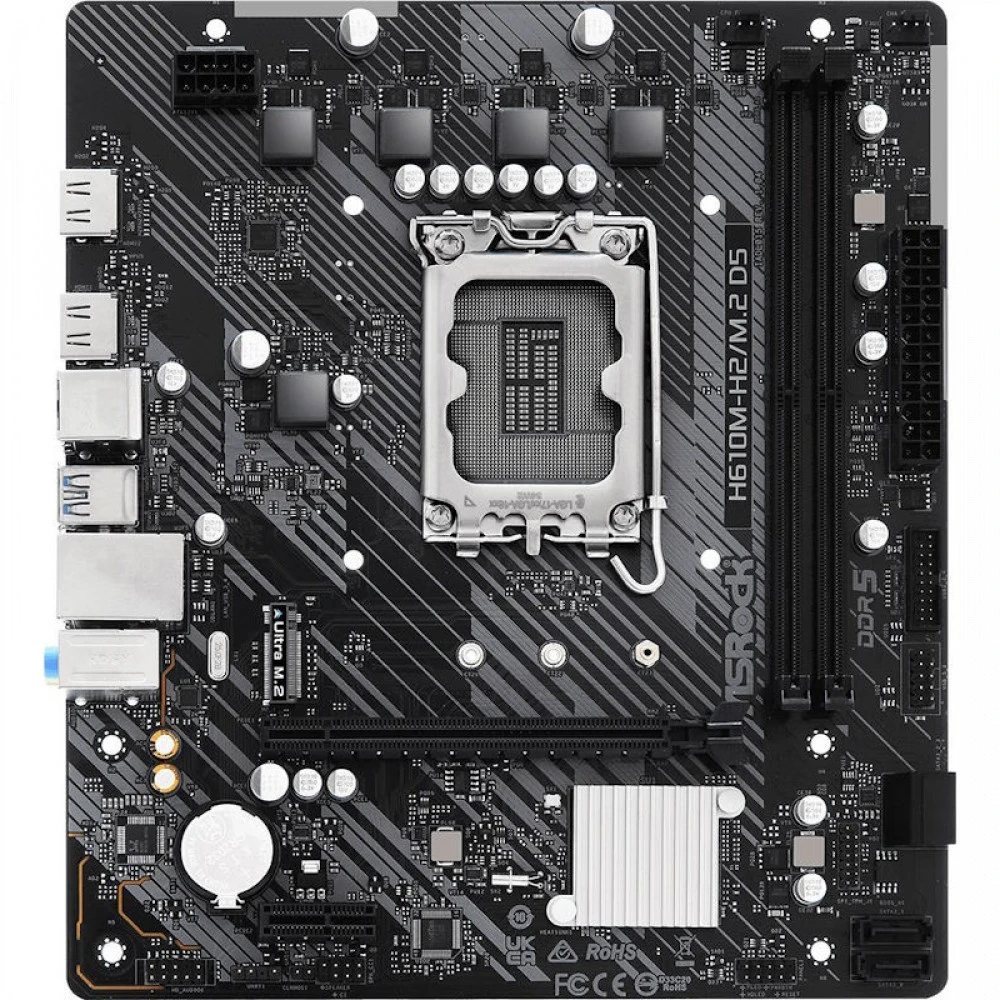Материнская плата ASRock H610M-H2/M.2 D5, LGA1700 — 2