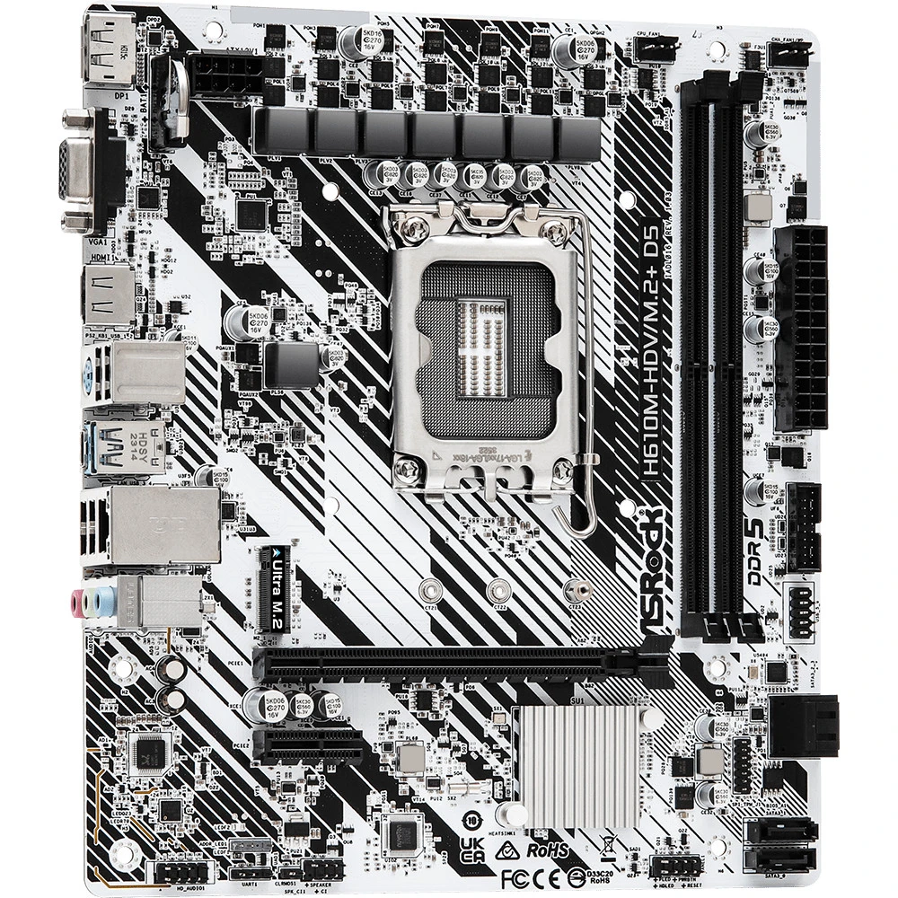 Материнская плата ASRock H610M-HDV/M.2+ D5, LGA1700