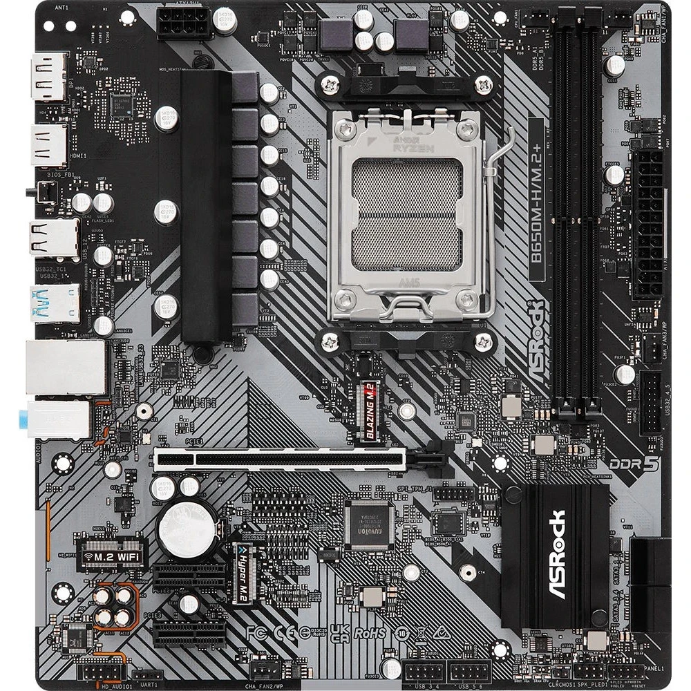 Материнская плата ASRock B650M-H/M.2+, AM5 — 2
