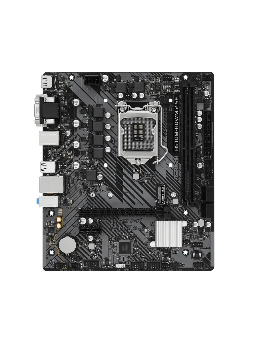 Материнская плата ASRock H510M-HDV/M.2 SE, LGA1200 — 2