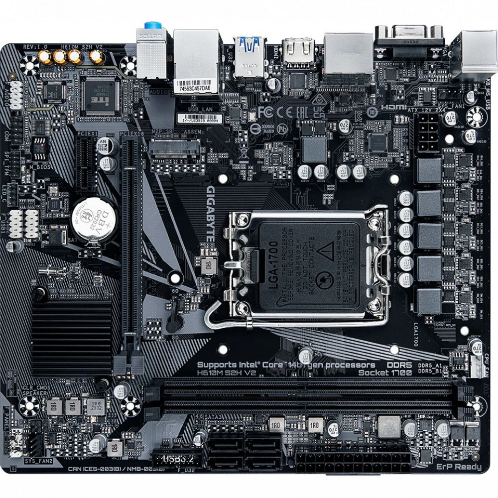 Материнская плата Gigabyte H610M S2H V2, LGA1700 — 3