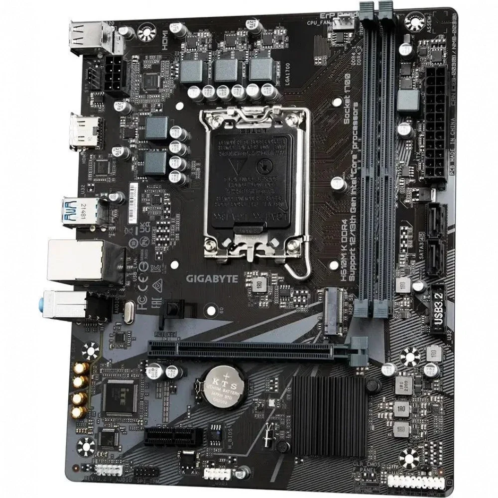Материнская плата Gigabyte H610M K DDR4 (REV2.0), LGA1700 — 2