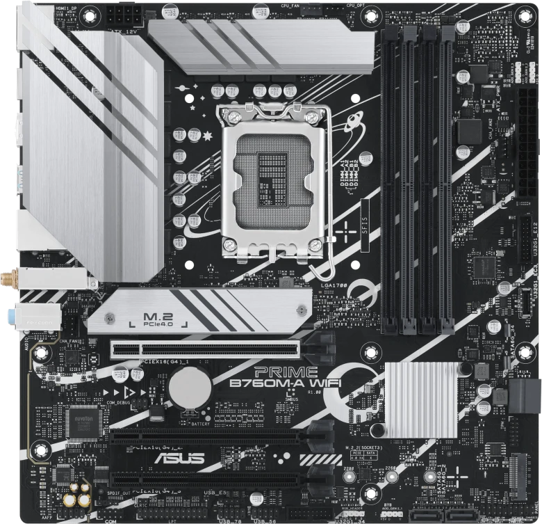 Материнская плата ASUS Prime B760M-A WiFi, LGA1700 — 2