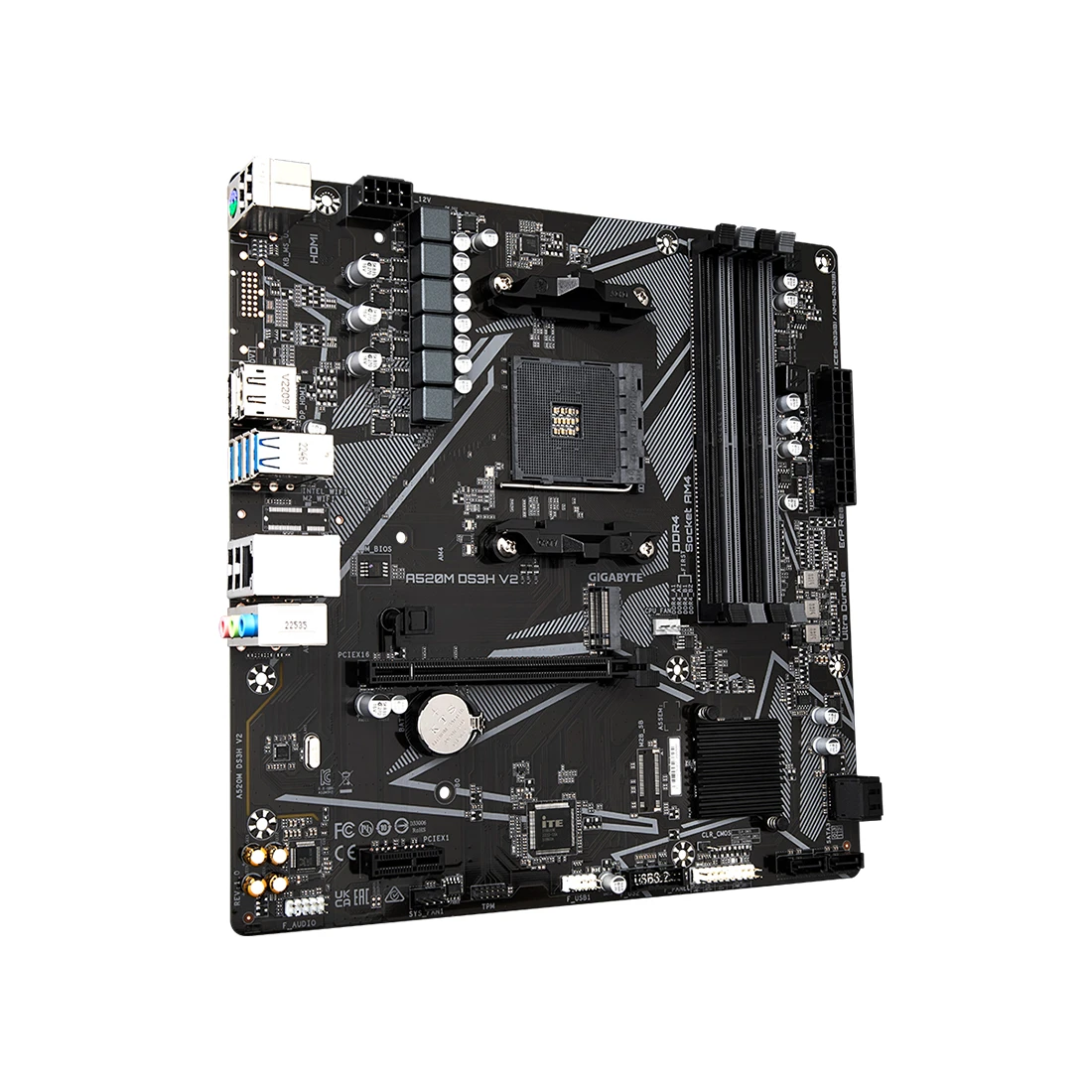 Материнская плата Gigabyte A520M DS3H V2 (REV1.0), AM4 — 3