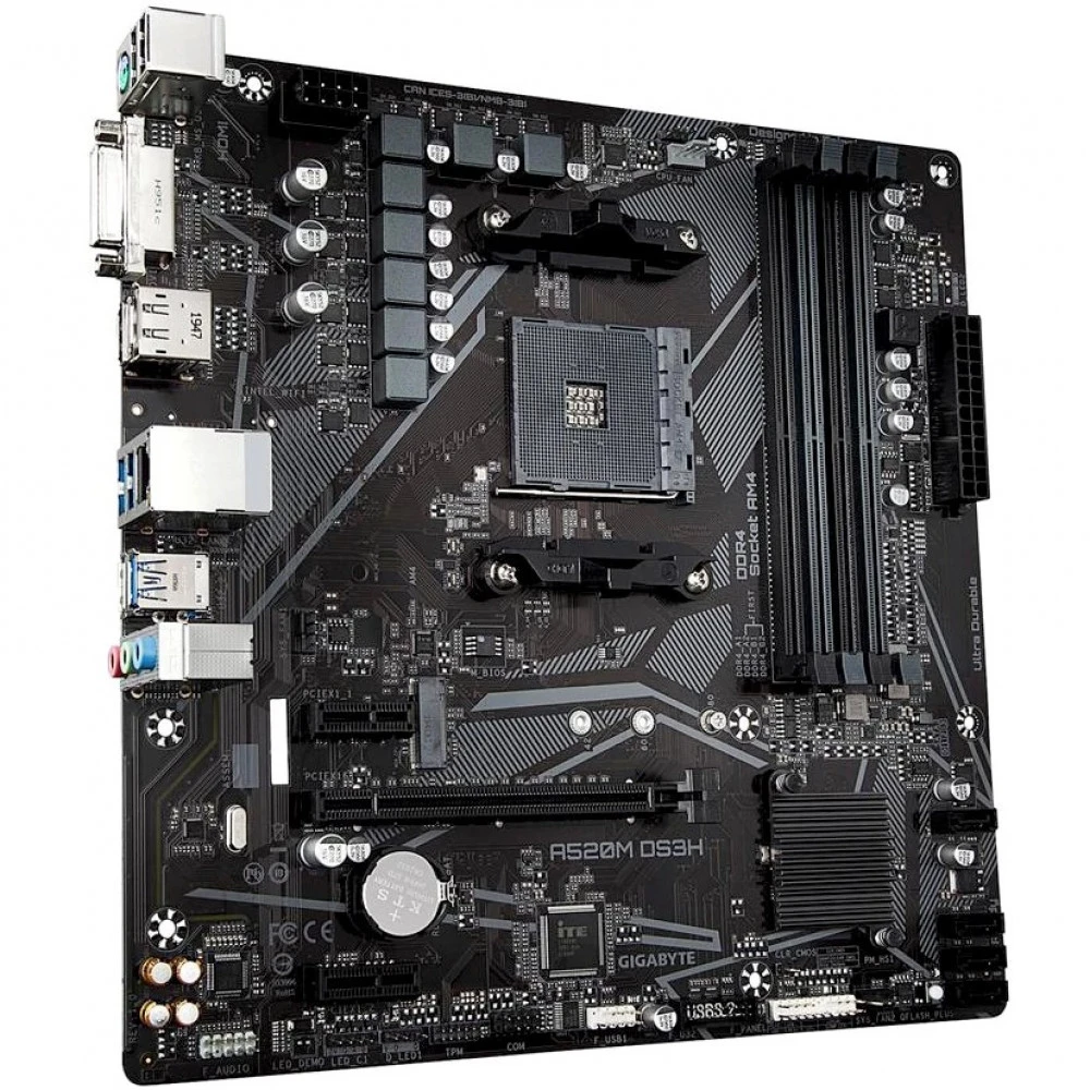 Материнская плата Gigabyte A520M DS3H AC, AM4 — 3