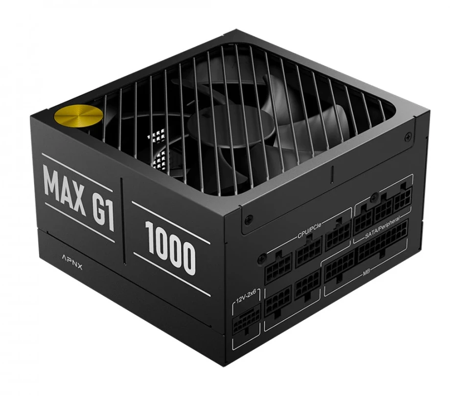 БП ATX 1000W APNX Max G1 1000, Gold, 20+4/20+4+8/24+4/24+8, 13.5cm, 2x6+2p PCI-E