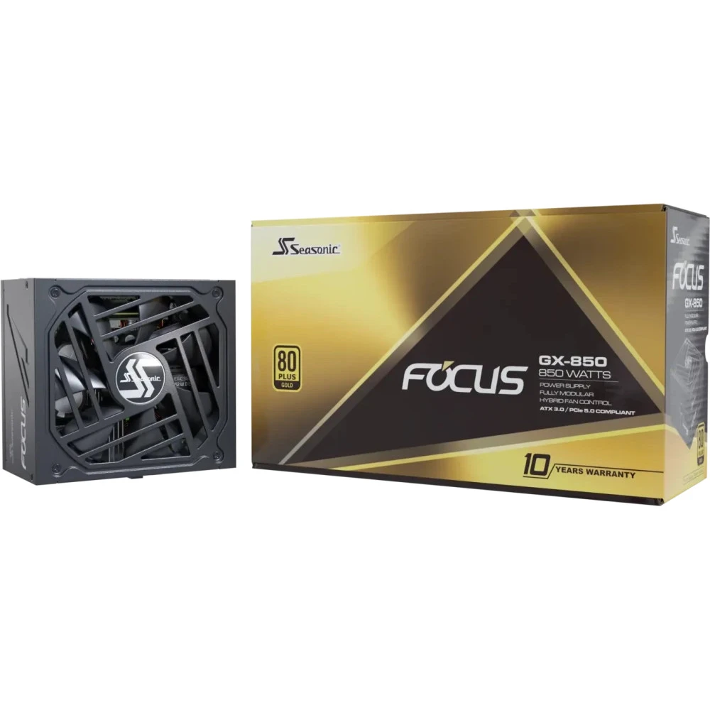 БП ATX 850W Seasonic Focus с-V4, Gold, 20+4/20+4+8/24+4/24+8, 13.5cm, 2x6+2p PCI-E — 5