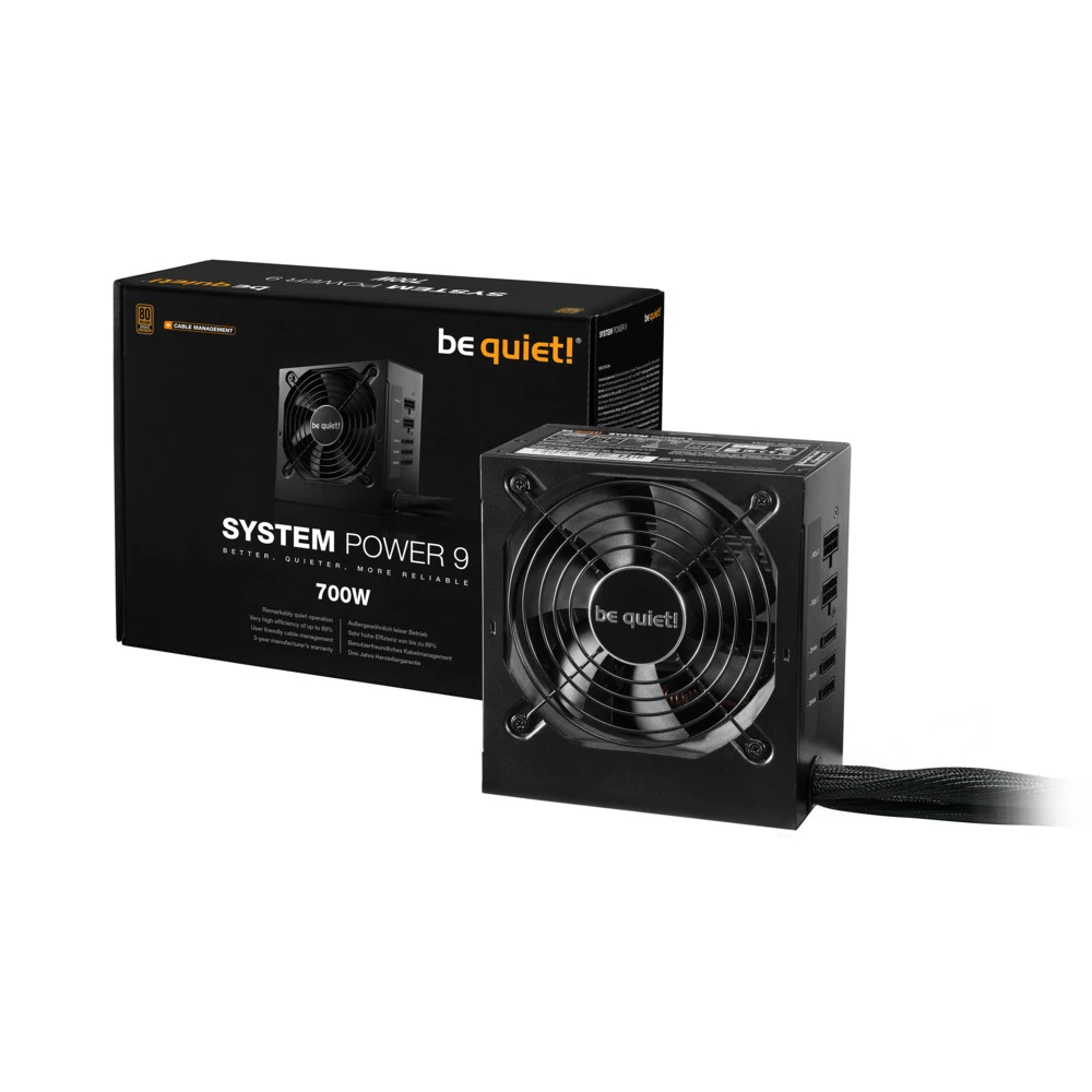 БП ATX 700W be quiet! System Power 9 CM, 12sm fan,20+4/24+4/24+8,10SATA,2mol,4x6+2p PCI E