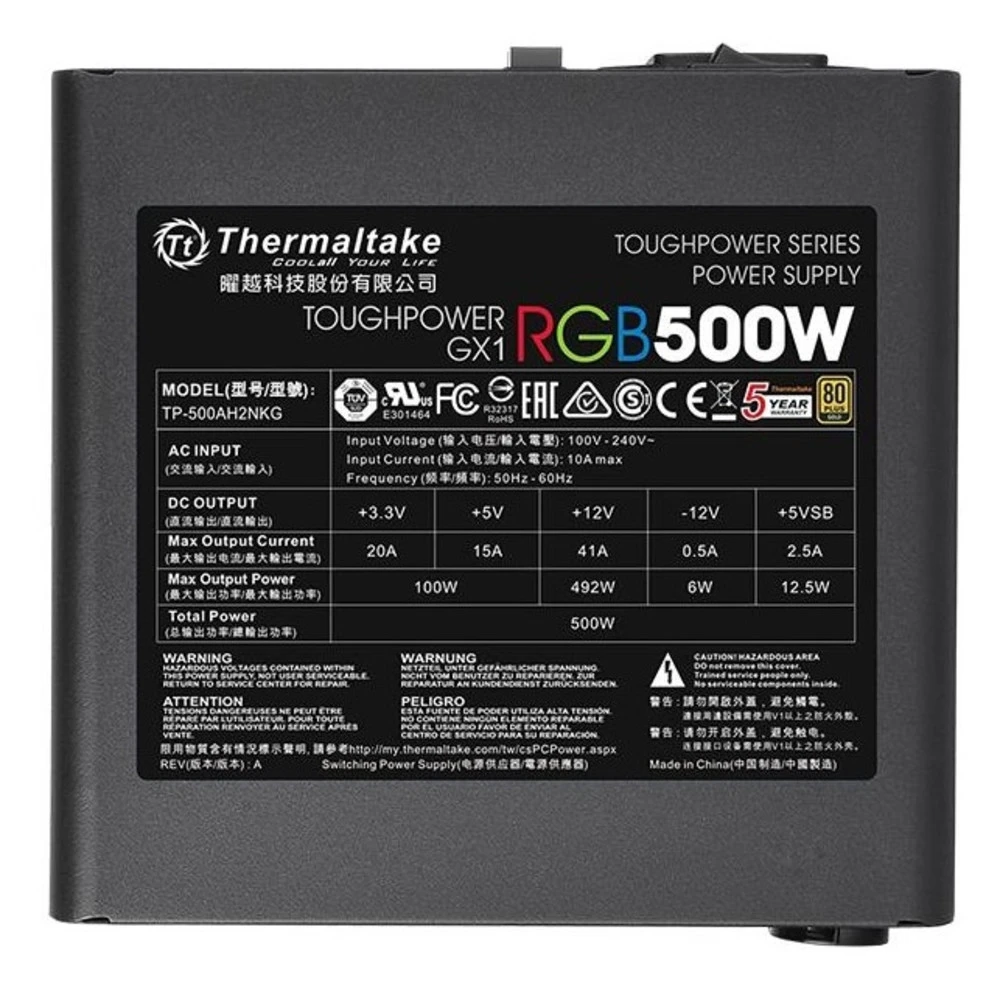 Блок питания ATX 600 W Thermaltake Toughpower GX1 RGB — 3