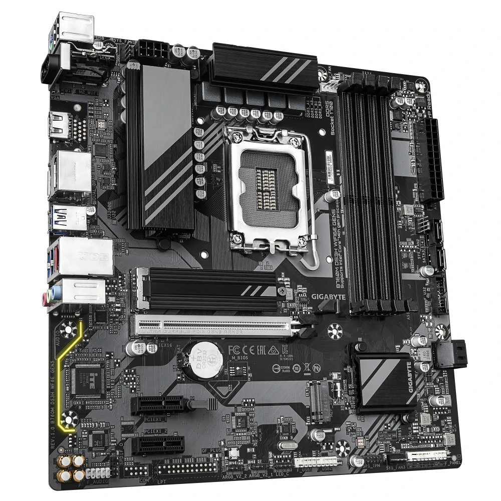 Материнская плата Gigabyte B760M DS3H WiFi6E Gen5, LGA1700 — 2