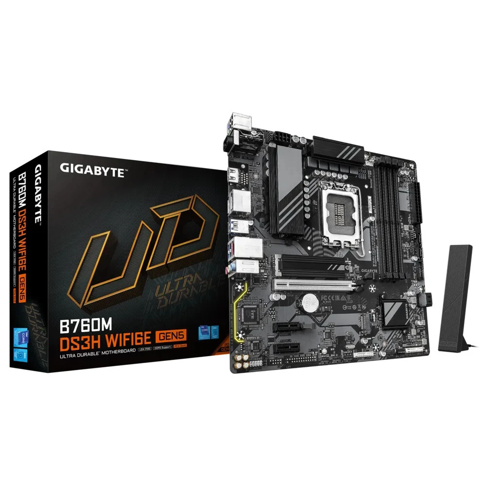 Материнская плата Gigabyte B760M DS3H WiFi6E Gen5, LGA1700 — 4