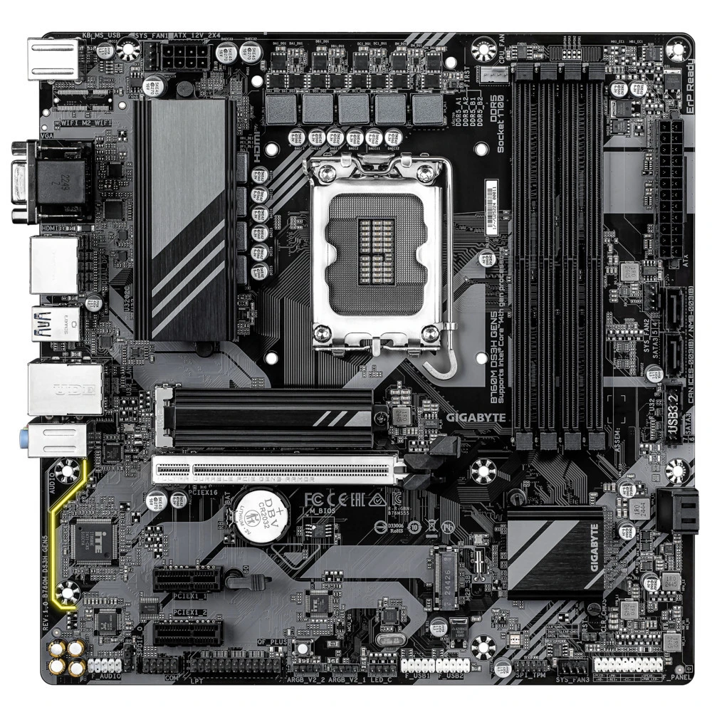 Материнская плата Gigabyte B760M DS3H Gen5, LGA1700 — 2