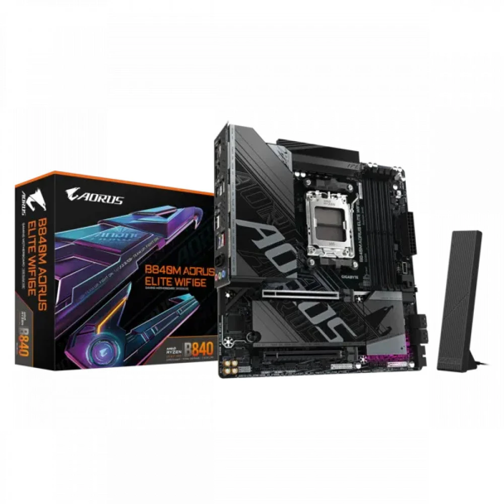 Материнская плата Gigabyte B840M Aorus Elite WiFi6E, AM5