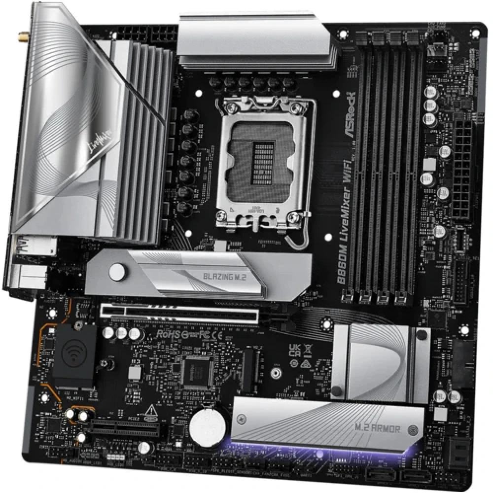 Материнская плата ASRock B860M LiveMixer WiFi, LGA1851 — 2