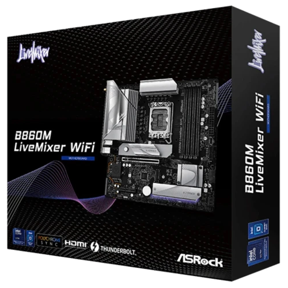 Материнская плата ASRock B860M LiveMixer WiFi, LGA1851 — 4