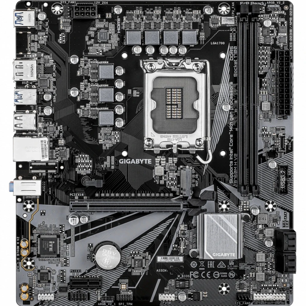 Материнская плата Gigabyte B760M H V2, LGA1700
