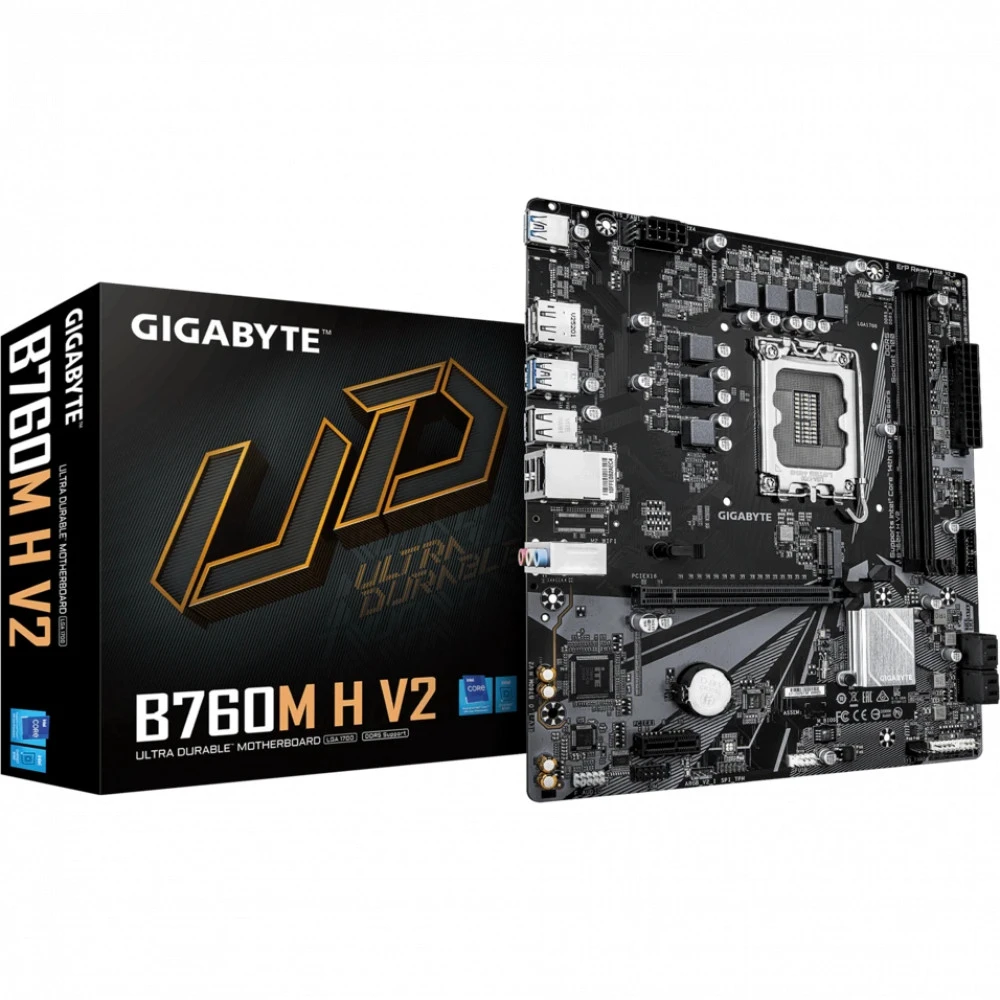 Материнская плата Gigabyte B760M H V2, LGA1700 — 4