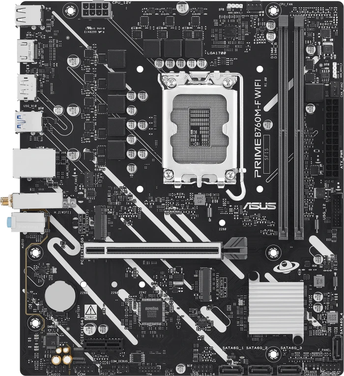 Материнская плата ASUS Prime B760M-F WiFi, LGA1700 — 2