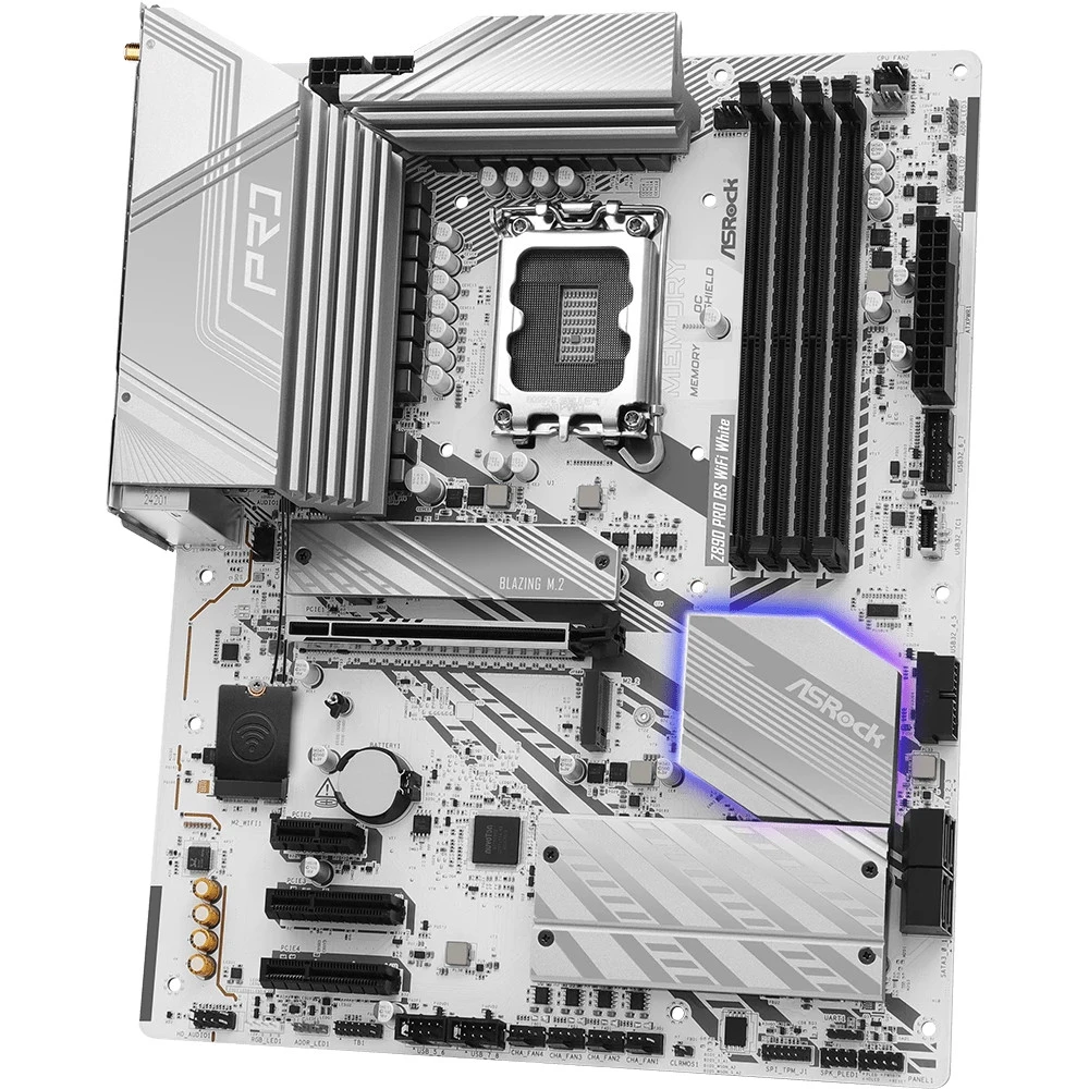 Материнская плата ASRock Z890 Pro RS WiFi White, LGA1851 — 3