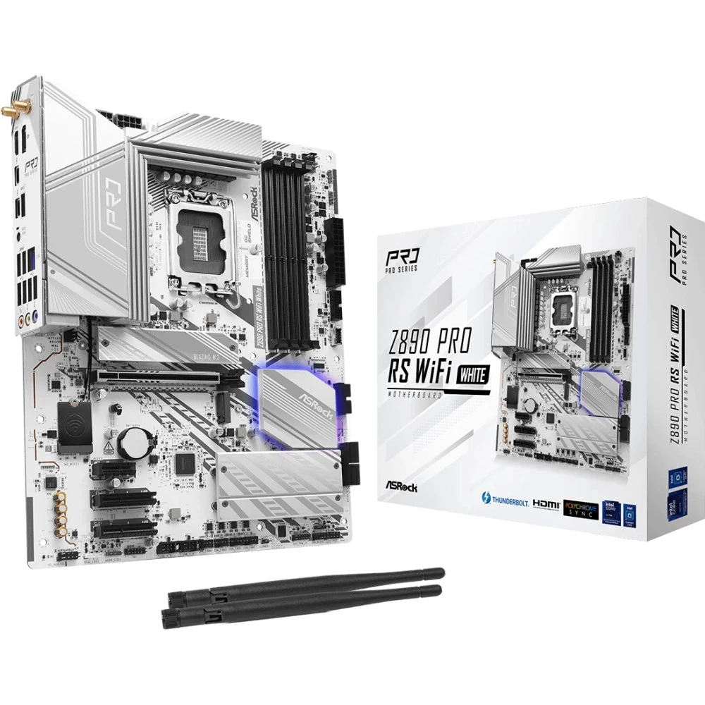 Материнская плата ASRock Z890 Pro RS WiFi White, LGA1851 — 5