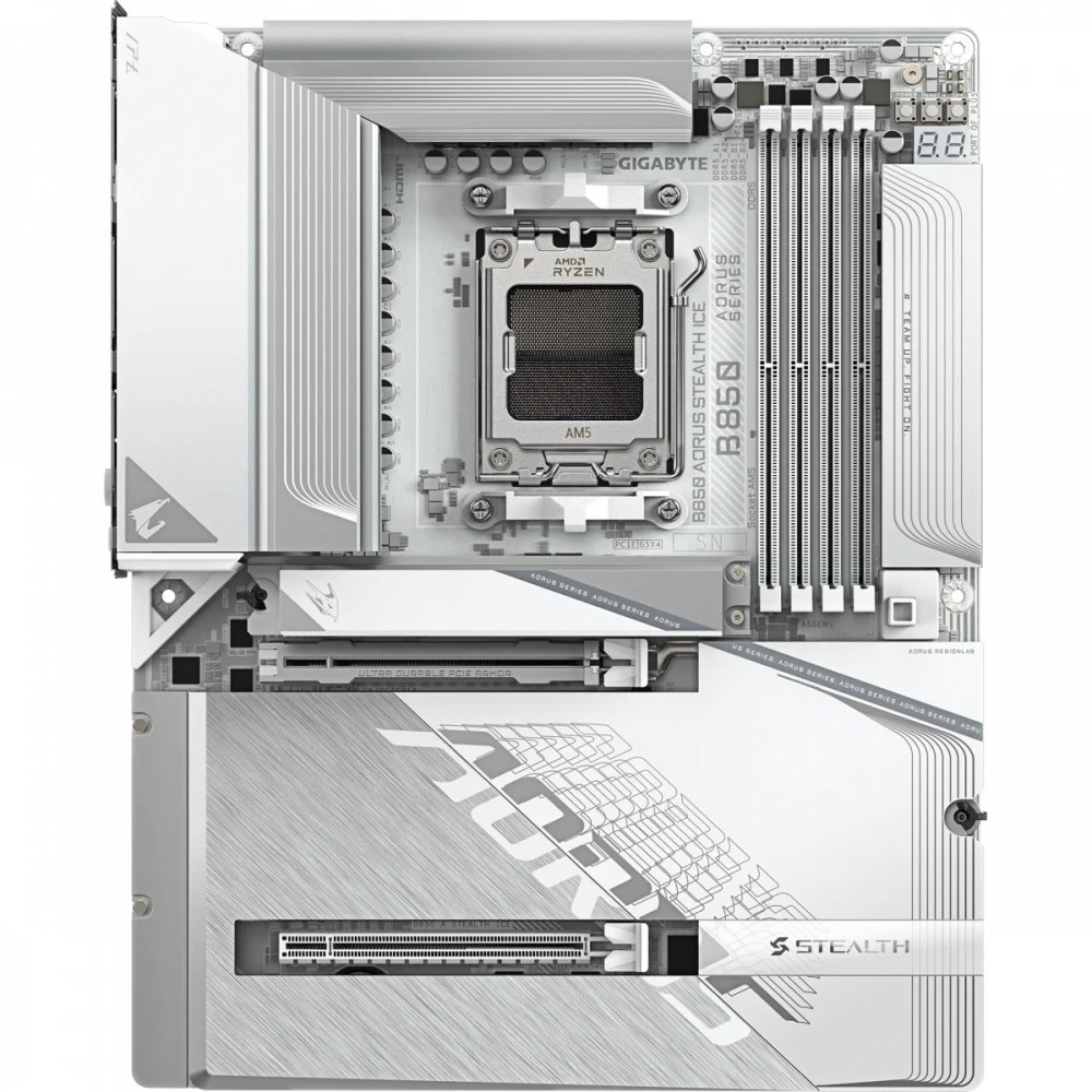 Материнская плата Gigabyte B850 Aorus Stealth Ice, AM5