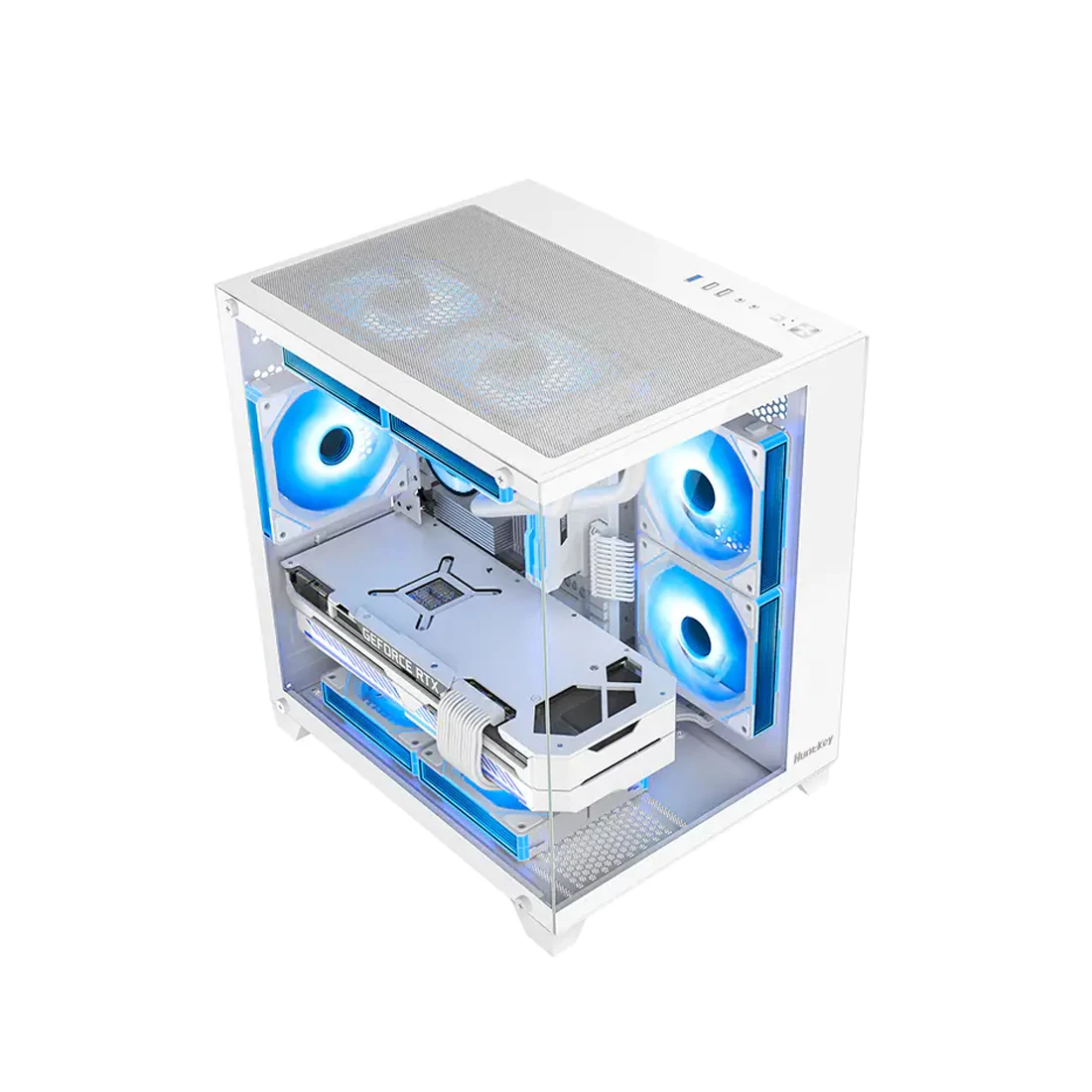 Корпус Huntkey S900, Micro ATX/Mini-ITX, ARGB, белый — 2