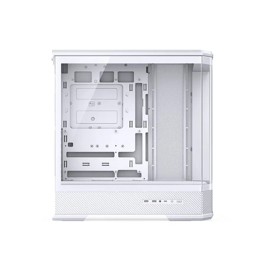 Корпус Jonsbo D400, Mid-Tower, ATX/M-ATX, закаленное стекло, белый — 3