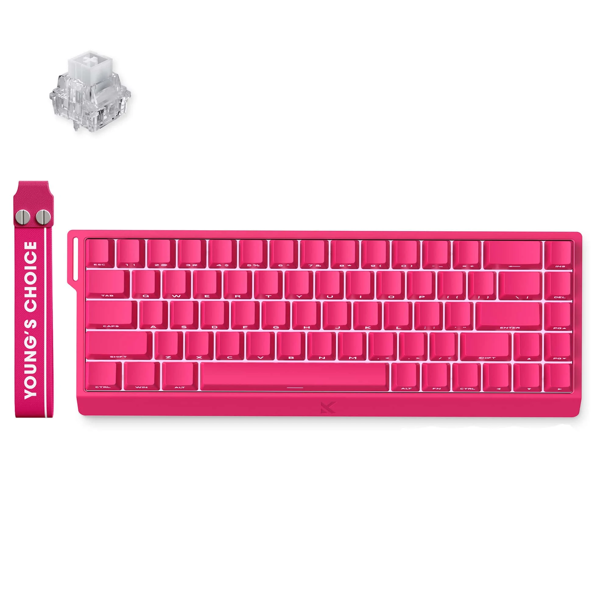 Клавиатура MCHOSE Ace 68 Hall Effect Rose Red, Ice Rhino Magnetic Switch, Wired