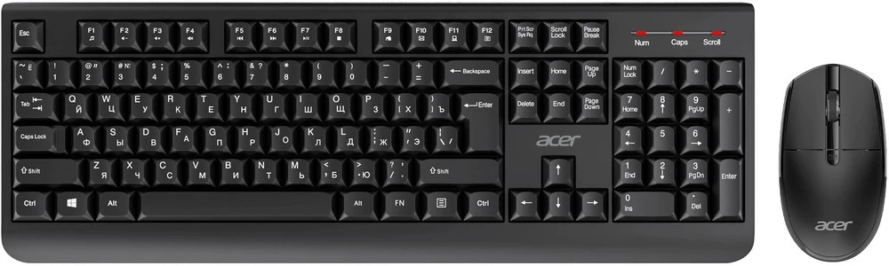 Клавиатура + мышь Acer OCC401 клав:черный мышь:черный USB беспроводная Multimedia (ZL.ACCCC.016)
