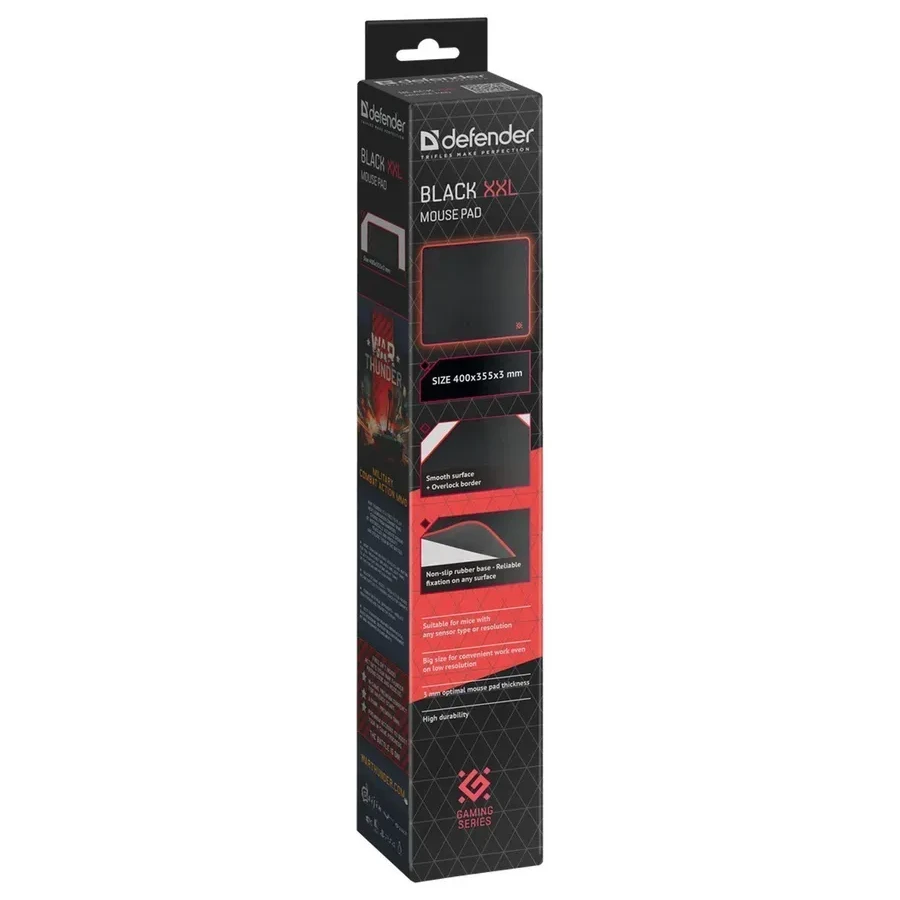 Коврик для мыши Defender Black XXL, 400x355мм — 4
