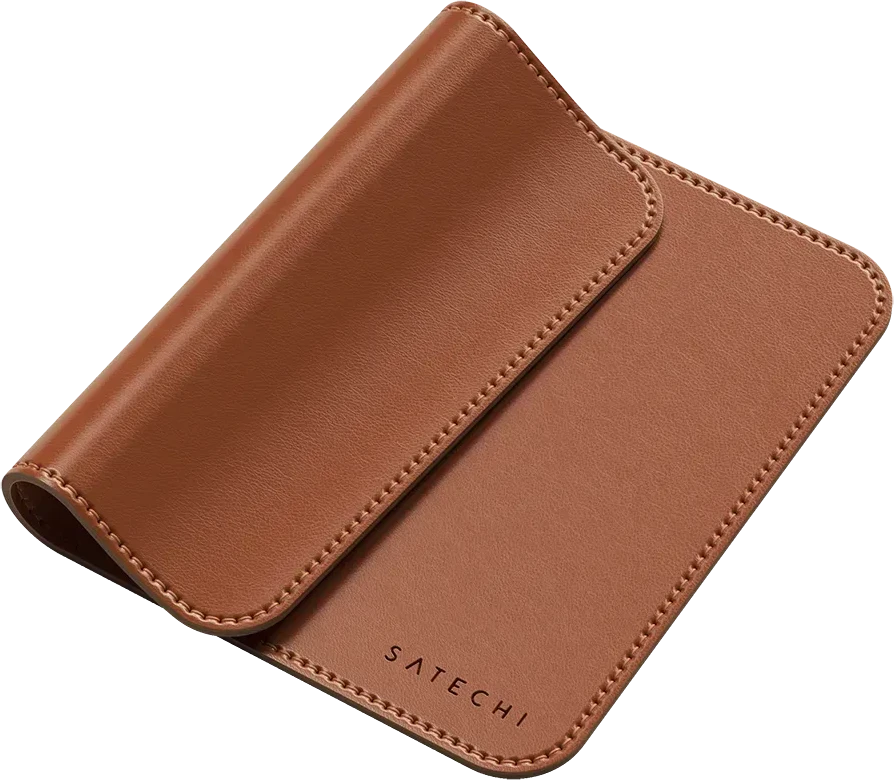 Коврик для мыши SATECHI Premium, веган-кожа, коричневый — 4