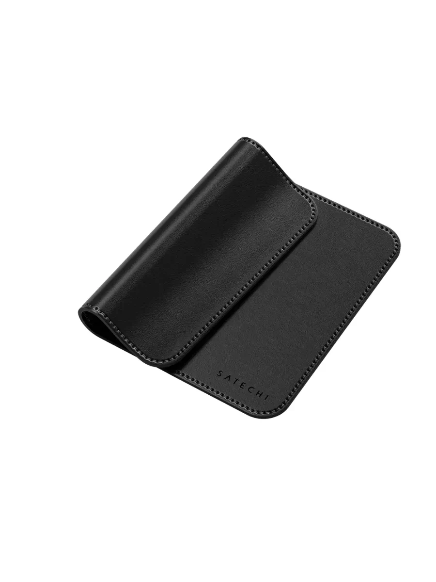 Коврик для мыши SATECHI Premium, веган-кожа, черный — 3