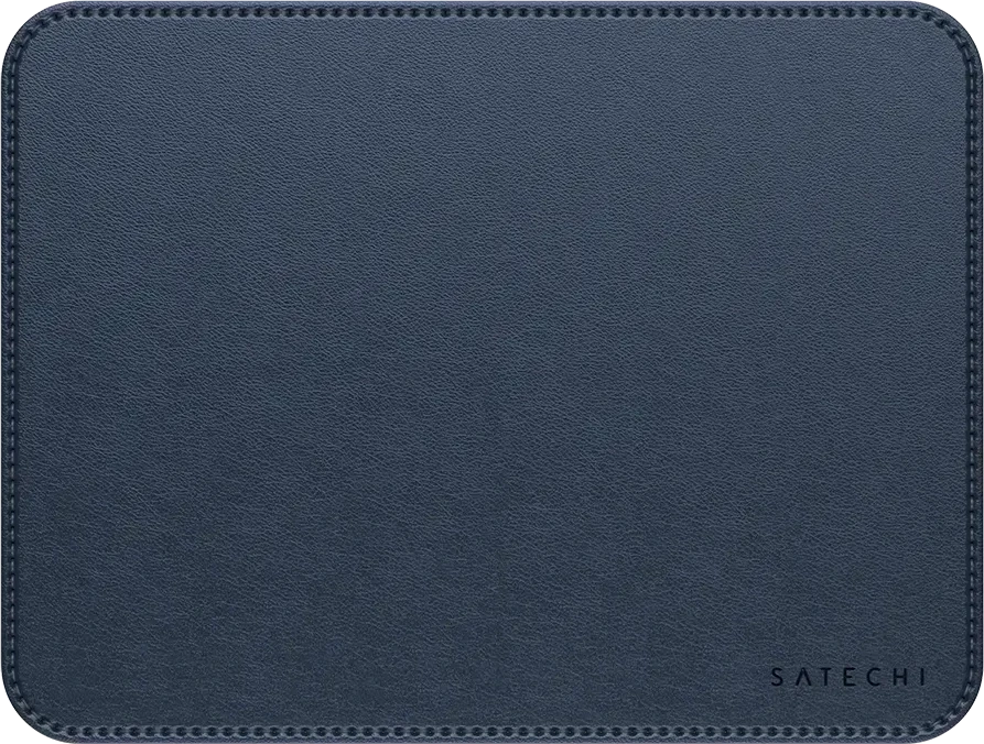 Коврик для мыши SATECHI Premium, веган-кожа, синий