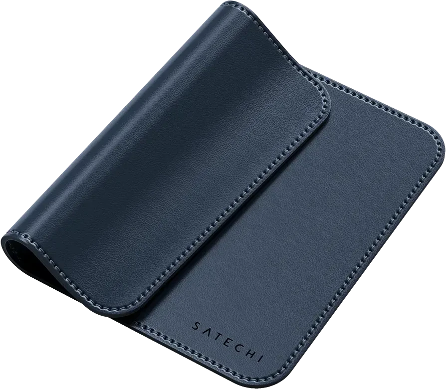 Коврик для мыши SATECHI Premium, веган-кожа, синий — 4