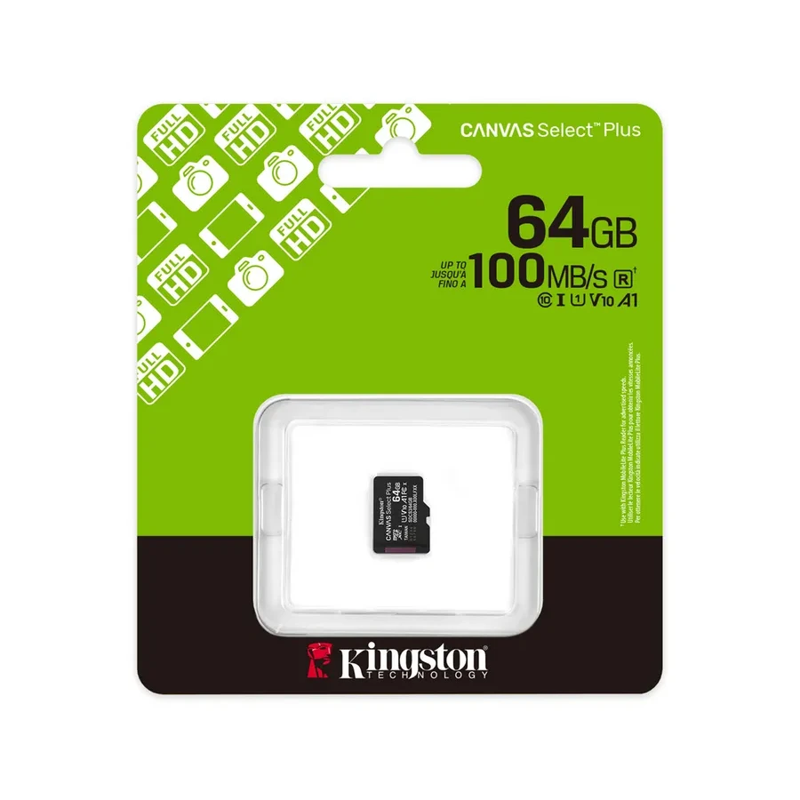 Карта памяти Kingston Canvas Select Plus, 64GB, A1, U1, V10 — 4
