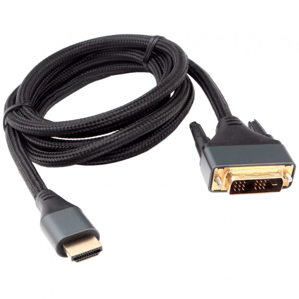 Кабель HDMI - DVI-D Cablexpert CC-HDMI-DVI-4K-6, 1.8 m, BOX