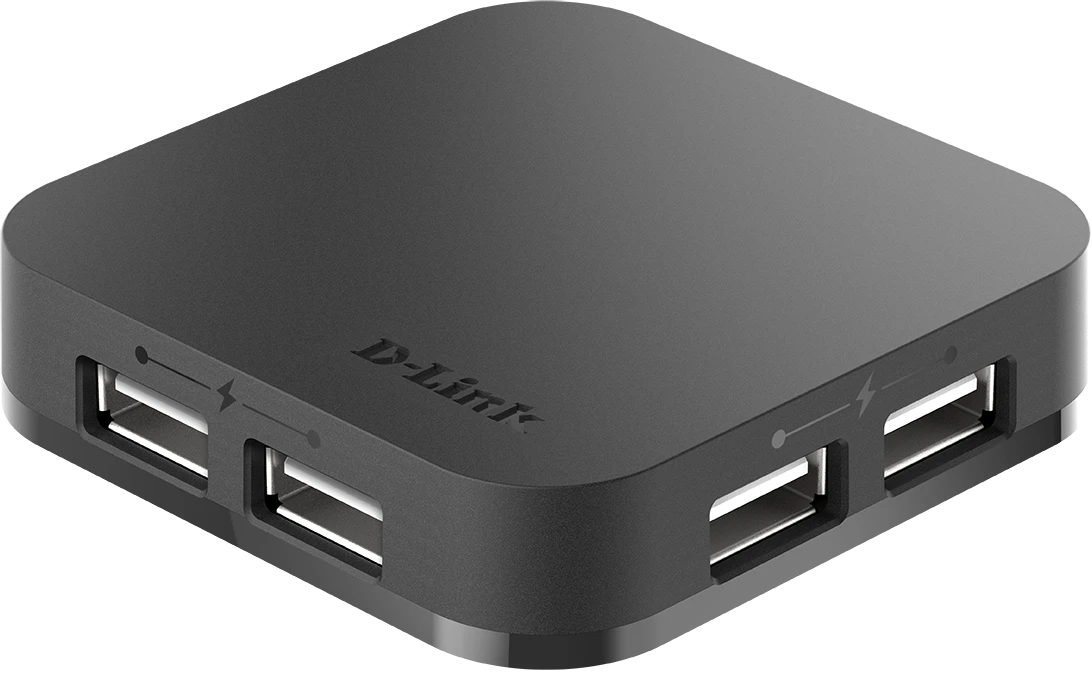 USB-хаб USB HUB 4-port USB 2.0 D-Link DUB-H4, Black — 5